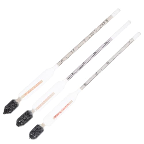 ULTECHNOVO 6pcs Sugar Hydrometer for Accurate Measurement of Liquid Sugar Content and Juice Triple Scale Gauge for Home Brewing Syrup Making and More
