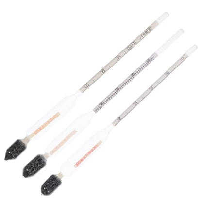 ULTECHNOVO 6pcs Sugar Hydrometer for Accurate Measurement of Liquid Sugar Content and Juice Triple Scale Gauge for Home Brewing Syrup Making and More