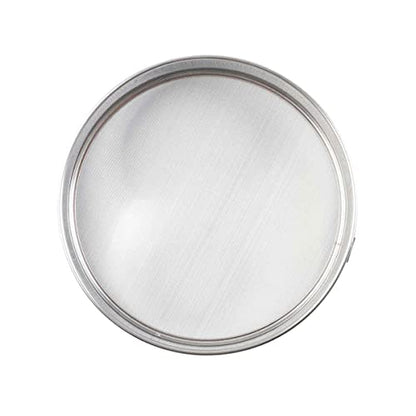 Tablecraft Fine Mesh Sieve Strainer, 8-Inch Round Durable Stainless Steel Sifting, Straining, and Dusting, Comfort Grip, Baking, Food Prep Tool for Foodservice, Restaurant and Home Use, 2" Deep - size: 8 Inch