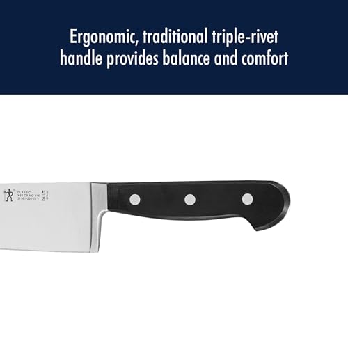 Henckels Classic 8-Inch Chef Knife, Razor-Sharp, German Engineered | Fully Forged Construction Provides Balance with Traditional Triple-Rivet Handles Enables Comfortable Easy Cutting. - style: 8-inch Chef's Knife