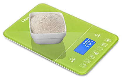Ozeri Touch III Digital Kitchen Scale with Calorie Counter, 22 lbs (10 kg), Lime Green - color: Lime Green