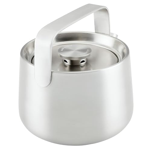 KitchenAid Teakettles Stainless Steel Whistling Teakettle, 1.9 Quart - Brushed Stainless Steel