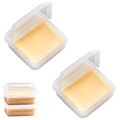 2 Pack-Plastic Sliced Cheese Storage Containers with lids Airtight Keeps Cheese Fresh and Delicious Cheese Container for Fridge