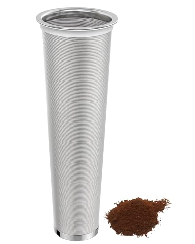 Cold Brew Strainer for 64oz Wide Mouth Mason Jars - 100-Micron Fine Mesh, Reusable 304 Stainless Steel Coffee Cold Brew Filter with Sealing Ring for Cold Brew Coffee Maker, Tea Infuser