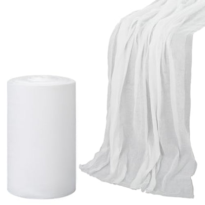 1 Roll Grade 60 Cheese Cloth for Straining, 36'' x 70 Yard 100% Natural Cotton Cheese Cloth Unbleached Cheesecloth Reusable Table Runner for Cooking, Straining, Wedding Decor, White