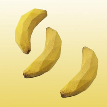 OCPO KITCHEN 3D Banana Shape Silicone Molds for Baking Mousse Cake, 3D Silicone Baking Mold for Candy Pastry Chocolate Truffle Cupcake Jelly Cookie Pudding Cake Decoration Mold, 12-Cavity - style: Banana (12-Cavity)