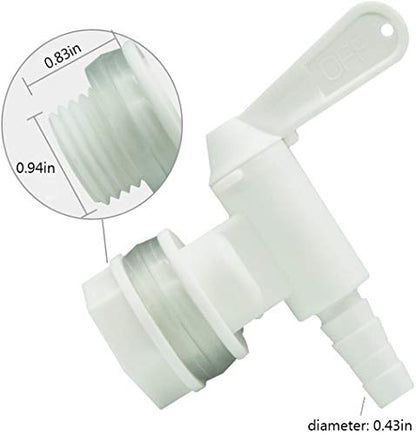LUCKEG Plastic Bottling Bucket Spigot Valve Brand Replacement Tap for Homebrew Fermenter Bucket (Pack of 8)