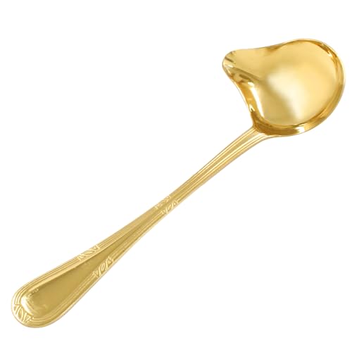 2 Pcs Stainless Steel Sauce Ladle with Pouring Spout, Gold | Long Handle, Soup Ladle, Gravy Ladle, Sauce Drizzle Spoon - size: Gold