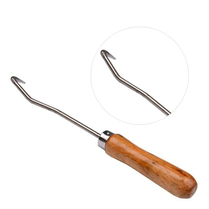 Beekeeping Cleaning Hook 9.05 Inch Handle Beehive Frame Cleaning Tool Beeswax Scraper for Hive Maintenance and Removal