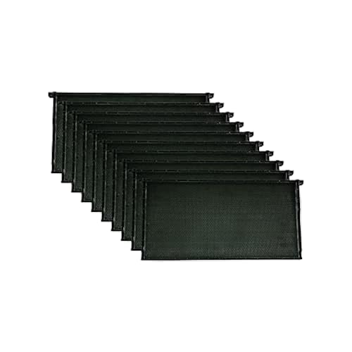 Mann Lake Premium Beekeeping Frames, All-in-One Frame & Foundation, Natural Beeswax Coating, Universal Fit, BPA & BPS Free, 9 1/8 Inches, Black, 10-Pack - color: Black