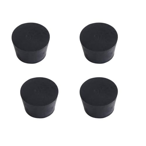 4Pcs Solid Rubber Stoppers 9# Tapered Lab Bungs Solid Rubber Stoppers - size: 4Pcs 9#