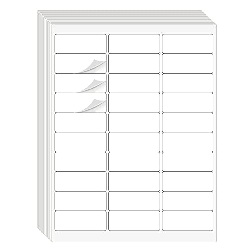 1" x 2-5/8" Address Labels 900 Labels Sticker Paper for Laser/Ink Jet Printer mailing Labels 8.5"×11" White 30 per Sheet - size: 1" x 2-5/8"(30-up), style: 30 sheets