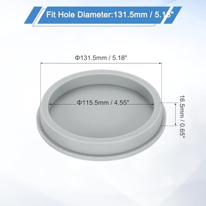 uxcell Silicone Rubber Plug, High Temp Round Hole Plug Waterproof Rubber Stopper Pipe End Caps Fit 131.5mm/5.18" Hole for Coating, Painting, Fence, Pipe Post - size: 131.5mm/5.18"