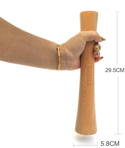 12" Sauerkraut Pounder Natural Beech Wood smasher for Fermentation Crocks and Mason Jars - Cabbage Tamper Fermenting Food Tool - size: 12 Inch