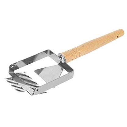 Tyenaza Beehive Honey Scraper, Honeycomb Scraper Equipment Double-Head Uncapping Fork Shovel Tool Beekeeping Equipment for Extracting Honey