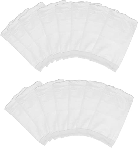 Pool Vacuum Cleaner Micro Filter Bag Compatible with Water Tech Catfish Max CG Aqua Broom & Other Nground or Above Ground Handheld Pool Blasters, 15 Pack, White