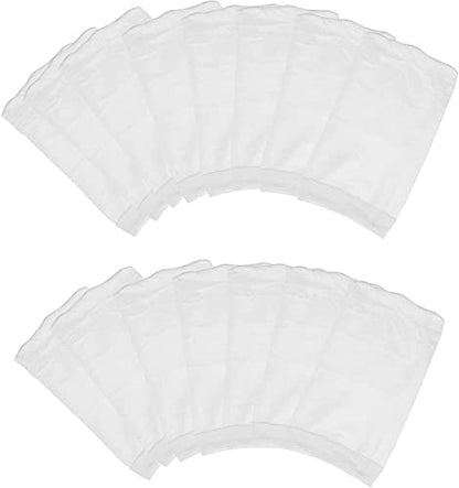 Pool Vacuum Cleaner Micro Filter Bag Compatible with Water Tech Catfish Max CG Aqua Broom & Other Nground or Above Ground Handheld Pool Blasters, 15 Pack, White