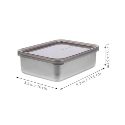 Cabilock Cheese Storage Container with Airtight Lid for Fridge Compact Fresh Box for Bacon Lunch Meat and Butter Food Preservation Organizer 5.31X3.93X1.77In