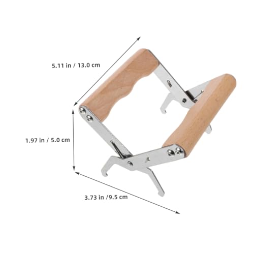 2PCS Steel Beekeeping Frame Gripper with Wooden Handle Durable Frame Holder Tool and Efficient Beekeeping Supplies