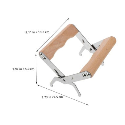 2PCS Steel Beekeeping Frame Gripper with Wooden Handle Durable Frame Holder Tool and Efficient Beekeeping Supplies