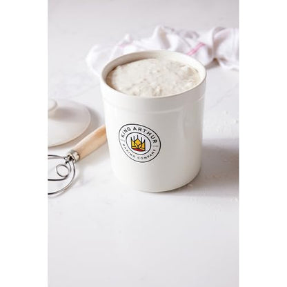 King Arthur Baking Company Classic Sourdough Storage Crock, Ceramic, Non-Reactive Glaze, 1-Quart Capacity - size: 1-Quart Capacity, Ceramic