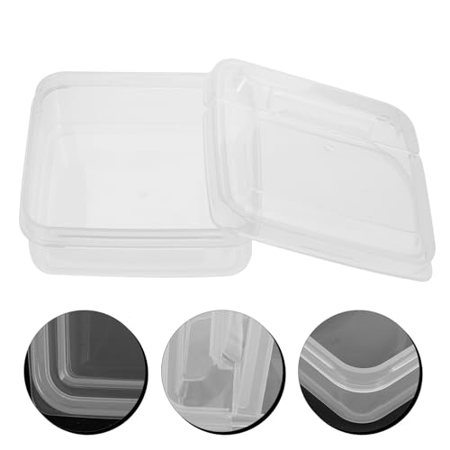 NUOBESTY 2pcs Airtight Cheese Slice Boxes for Refrigerator Food Storage Containers with Fresh-keeping Design Material Butter Dishes and Fruit Cases Prevent Odor Mixing