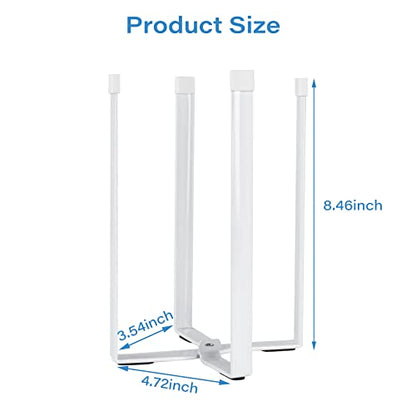 Kitchen Countertop Drying Rack for Bottles, Cups and Plastic Bags - Multifunctional Holder with Shelf and Trash Bag, White - color: White