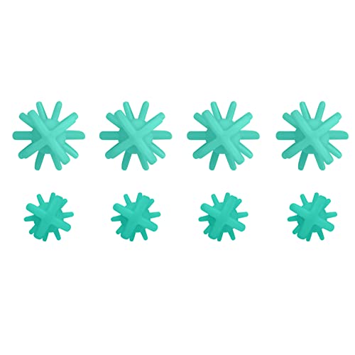 Silicone Straw Brush 4 Pack - (2 Small, 2 Wide) - 10 Inches Reusable Straw Cleaner, Pipe Cleaners, Straw Cleaning Tool for Drinking Straws, Pipes, Tubes, Glass and Detailing (Teal) - color: Teal