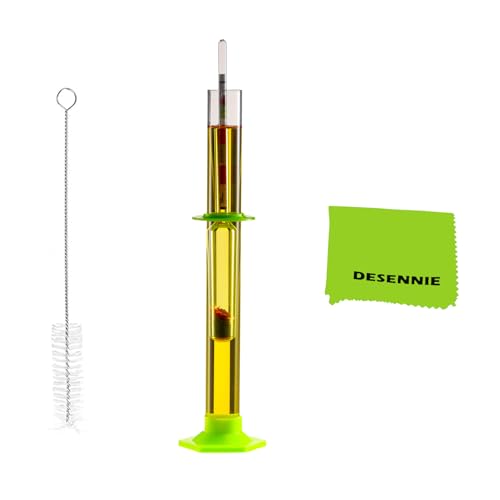Triple Scale Hydrometer for Wine, Beer, Mead & Cider - ABV, Brix and Gravity Test Kit with Glass Test Jar Cleaning Brush Microfiber Cloth - color: Triple Scale Hydrometer Test Jar Kit