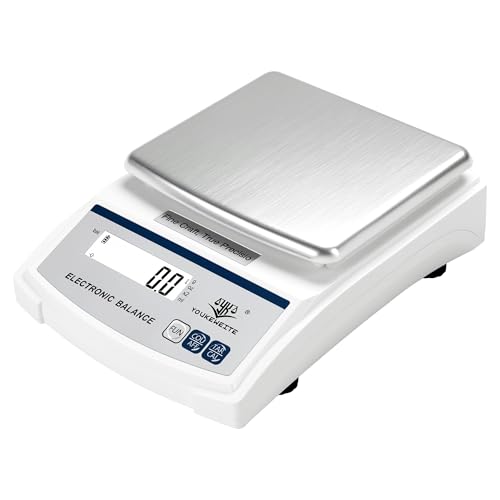 Digital Kitchen Scale 5000g×0.1g, Gram Scale for Food, Baking & Coffee | High Accuracy Scale, LED Screen, g/oz/ct, Tare & Count, Scale for Coins, Metals, Gems & Lab Use