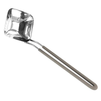 Martha Stewart Sprucedale Stainless Steel 13.5" Rhombus Ladle Spoon With Long Silicone Handle