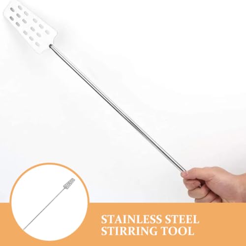 Stainless Steel Wine Paddle Mixer with Ergonomic Handle and Lightweight Design for Homebrew and Wine Making, Sturdy Stirrer Tool for Beer and Cocktail Mixing