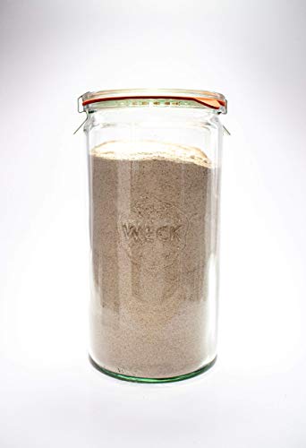 Weck Jar 974 - 1.5L Glass Jars with Large Storage Capacity - Preserving Jars with Airtight Lids Suitable for Pickling - Heat Resistant Canning Jars - Microwave Safe - (1 Jar with Glass Lid) 54 fl. oz