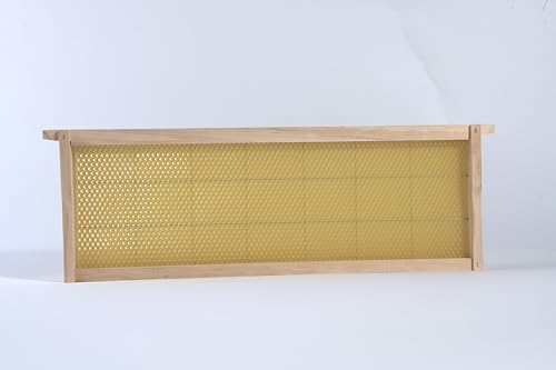 Swampland Bees - 20 Fully Assembled Wired Beeswax Foundation Mediums (6-1/4") Frames. High-Tensile Stainless-Steel Wire, Plastic-Free Commercial Grade. FBA - size: Medium 6-1/4" (Illinois)