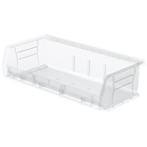 Akro-Mils 30232 AkroBins Plastic Storage Bins, Space-Saving Stackable Bins for Garage, Pantry, Craft Organization, 5-Inch x 11-Inch x 3-Inch, Clear, 8-Pack - color: Clear