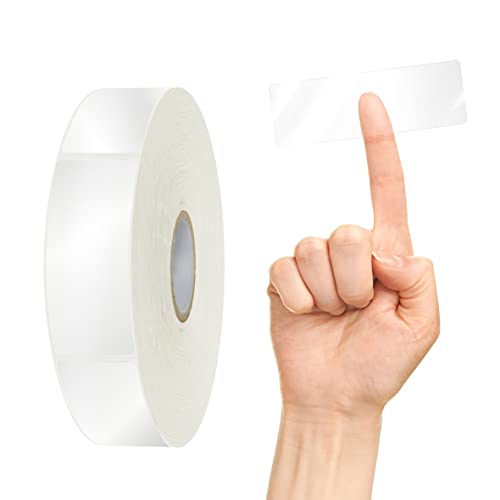 500 PCS Label Protectors, Transparent Waterproof Clear Wafer Seal Stickers for Protecting Package Envelope Mail Barcodes, Numbers and Stickers Mega Bundle with Perforation Line in Roll (3.5x1.2 inch) - size: 3.5x1.2 inch-500