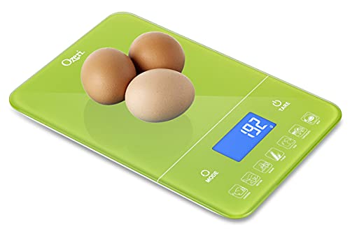 Ozeri Touch III Digital Kitchen Scale with Calorie Counter, 22 lbs (10 kg), Lime Green - color: Lime Green