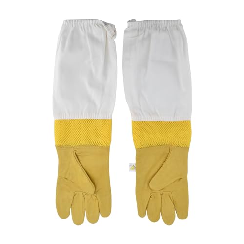 Beekeeping Gloves, breathable sheepskin gloves with extended sleeves, for beekeeper maximum protection and flexibility