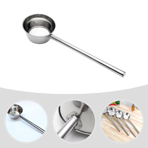 Cabilock 17.32In Long Handle Stainless Steel Water Ladle Multipurpose Kitchen Scoop for Soup and Water Serving Ergonomic Design for Home and Restaurant Use - size: 44X14CM
