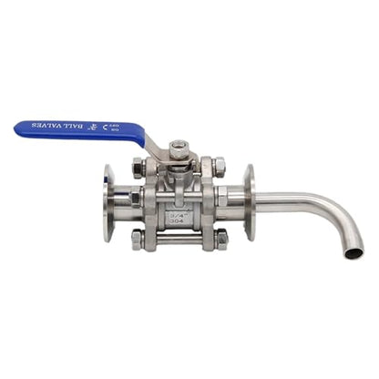 1/1.5"TC Ball Valve & Racking Arm Stainless Steel 304 50.5mm OD Homebrew Kettle/Conical Fermenter Parts