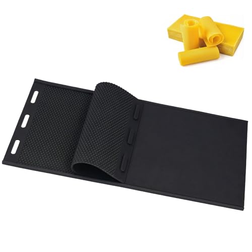 Beeswax Foundation Press Mold Silicone 1 Pack, 5.4mm Honeycomb, Non-Stick Reusable Beeswax Sheets Mold for Candle Making, Flexible and Foldable