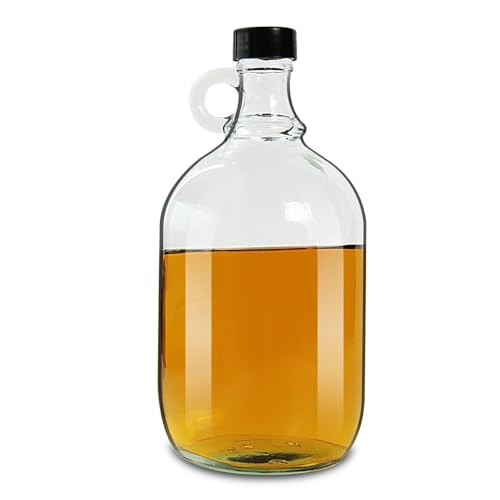 0.5 Gallon Transparent,Glass Bottles with Lids for Liquor Vodka Brandy Whiskey Beer Water Soda - color: 0.5 Gallon Transparent
