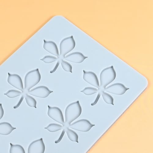 mostsom Silicone Mold 3D Hollow Leaf Lace for Baking, Chestnut Leaves Fondant Molds, Resin, Polymer Clay - Cake Cupcake Decor, Sugar Craft, Wedding Dessert (G_ Chestnut Leaves) - size: G_ Chestnut Leaves