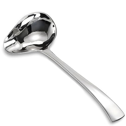 Comicfs Sauce Ladle, 18/10 Stainless Steel Gravy Ladle with Pouring Spout, Sauce Drizzle Spoon, Soup Ladles, Small Serving Gravy Ladles Serving Utensil, Dishwasher Safe, 7.3-Inch - color: Gravy Ladle