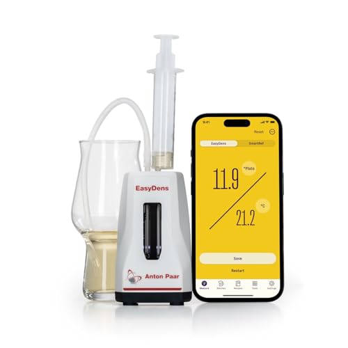 EasyDens Digital Hydrometer by Anton Paar – Bluetooth-Enabled for Precise Alcohol, Sugar, and Extract Measurement | Fast ABV Tester for Homebrewing, Distilling, Beer, Wine, Kombucha, and Spirits