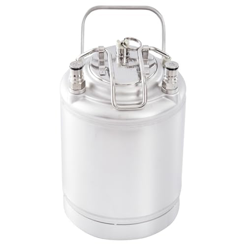 2L/64oz Mini Beer Keg Growler 1.6 Gallon Mini Ball Lock Keg Corny Keg for Homebrew 304 Stainless Steel Beer Mini Keg