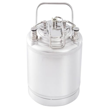 2L/64oz Mini Beer Keg Growler 1.6 Gallon Mini Ball Lock Keg Corny Keg for Homebrew 304 Stainless Steel Beer Mini Keg