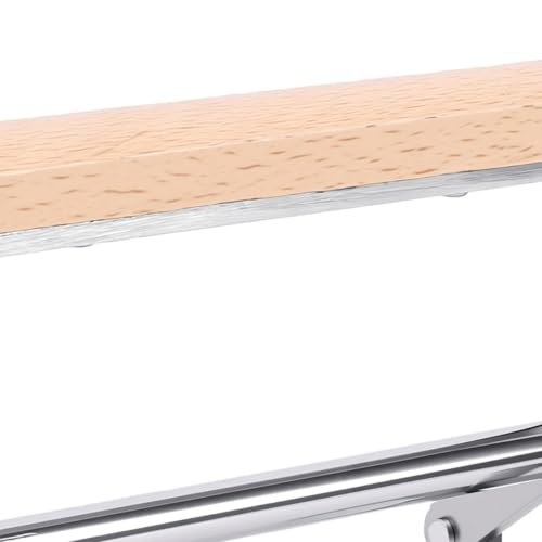 Alomejor Beehive Frame Clamp Ergonomic Stainless Steel Lifter for Secure Handling Beekeeping Tools with Beech Wood Handle