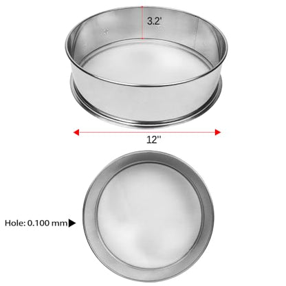 Sidasu Vibrating Sieve 150 Mesh Screen Stainless Steel Vibrating Sifter Mesh Screen - size: 150 mesh