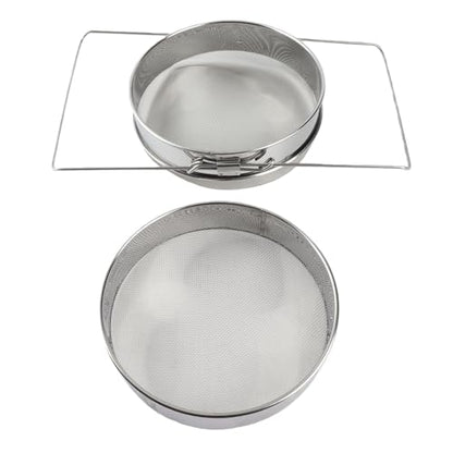 Jeffergarden 304 Stainless Steel Honey Filter Double Sieve Strainer 18 Mesh & 25 Mesh Fine with Telescopic Boom for Beekeeping Tools Apiary Equipment